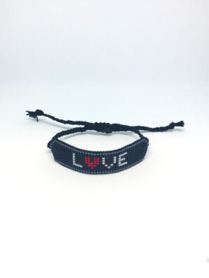 LOVE armbånd i sort