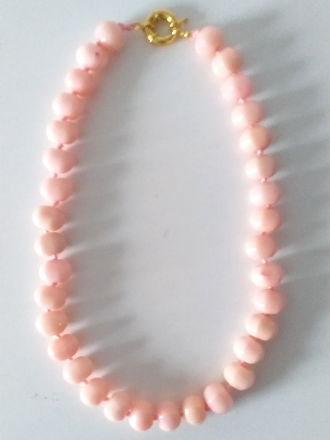 Lyserød jade halskæde