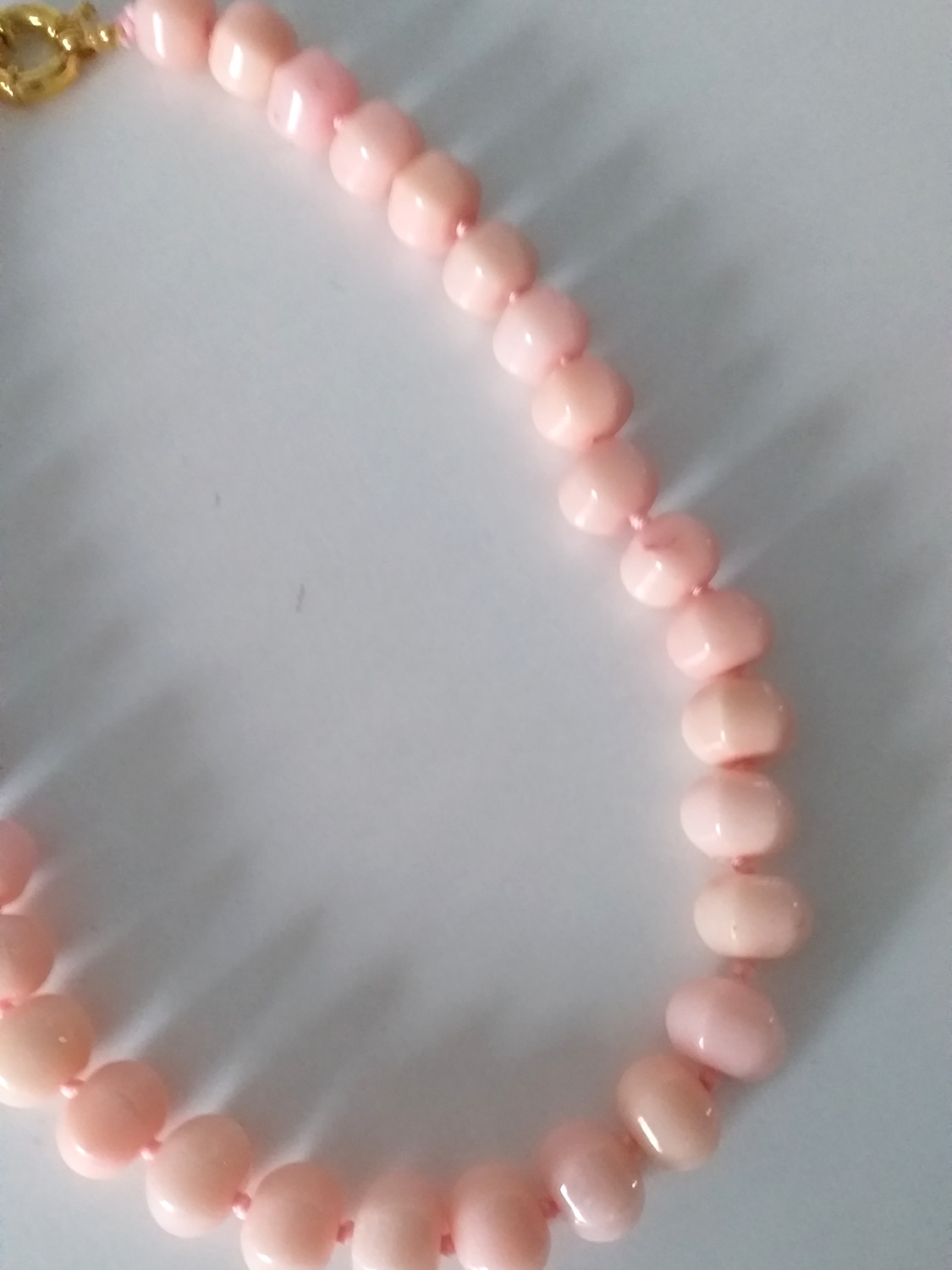 Lyserød jade halskæde